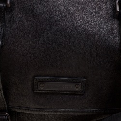 Pre Owned Burberry Black Leather Messenger Bag