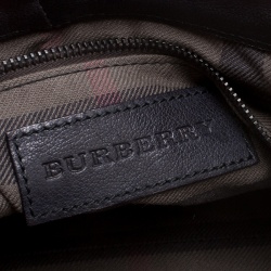 Pre Owned Burberry Black Leather Messenger Bag