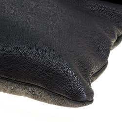 Burberry Black Leather Flat Envelope Clutch