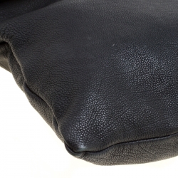 Burberry Black Leather Flat Envelope Clutch