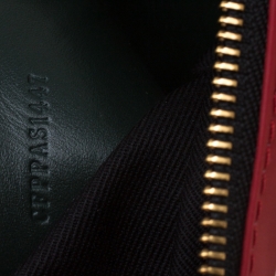 Burberry Multicolor Archive Print Canvas and Leather Pouch