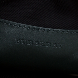 Burberry Multicolor Archive Print Canvas and Leather Pouch