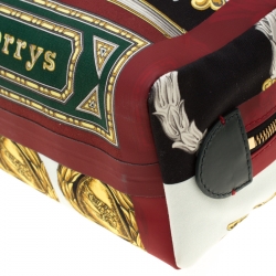 Burberry Multicolor Archive Print Canvas and Leather Pouch