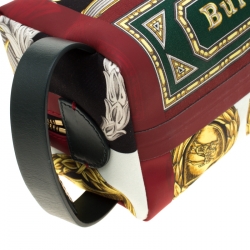 Burberry Multicolor Archive Print Canvas and Leather Pouch