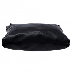 Pre Owned Burberry Black Leather Lock Messenger Bag