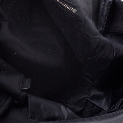 Pre Owned Burberry Black Leather Lock Messenger Bag