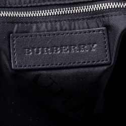 Pre Owned Burberry Black Leather Lock Messenger Bag