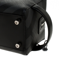 Burberry Charcoal Black London Check Coated Canvas Toiletry Pouch