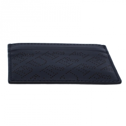Burberry Navy Blue Perforated Leather Sandon Card Holder