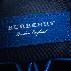 Burberry Deep Blue Leather Hambleton Briefcase
