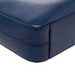 Burberry Deep Blue Leather Hambleton Briefcase