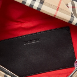 Burberry Beige/Black Vintage Check Fabric and Leather Sonny Bum Bag