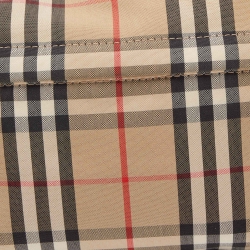 Burberry Beige/Black Vintage Check Fabric and Leather Sonny Bum Bag