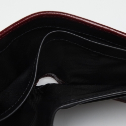 Burberry Red Leather Bifold Wallet