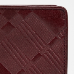 Burberry Red Leather Bifold Wallet