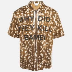 Burberry Brown Why Did They Kill Bambi Cotton Shirt L