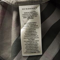 Burberry Brit Olive Green Checked Button Front Long Sleeve Shirt M