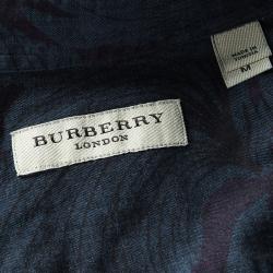 مملوكة مسبقًا قميص بربري لندن ساوثبروك جذابة كحلي M