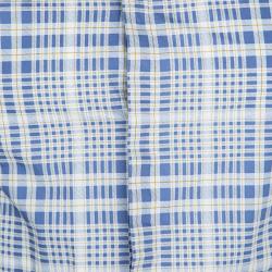 Pre Owned قميص بربري لندن أكمام طويلة قطن كاروهات بليد أزرق M