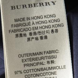 Pre Owned قميص بربري بريت أزرار أمامية أكمام طويلة كحلي M