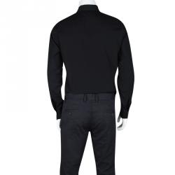 Pre Owned Burberry Brit Black Long Sleeve Button Front Shirt M