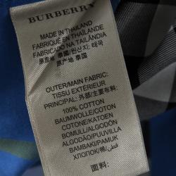 Burberry Brit Blue Checked Cotton Long Sleeve Buttondown Shirt XL
