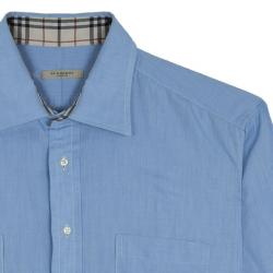 Pre Owned Burberry Light Blue Men's Shirt EU42