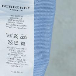 Pre Owned Burberry Light Blue Men's Shirt EU42