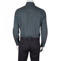 Burberry London Multicolor Checked Cotton Long Sleeve Button Down Shirt M