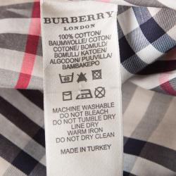 Burberry London Beige Nova Check Cotton Long Sleeve Button Front Shirt S