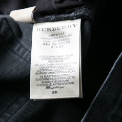 Pre Owned Burberry Brit Dark Grey Faded Effect Denim Slim Fit Jeans M