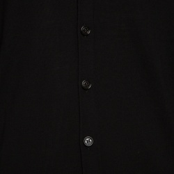 Pre Owned Burberry London Black Merino Wool Long Sleeve Button Front Cardigan L