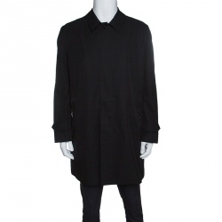 مملوكة مسبقًا معطف سيارة بربري لندن غابردين أسود 3XL