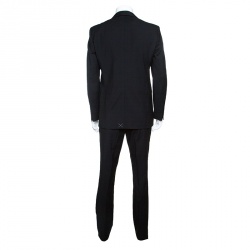 Pre Owned Burberry London Black Wool Tailored Suit L