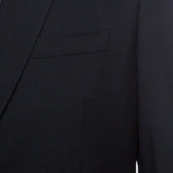 Pre Owned Burberry London Black Wool Tailored Suit L