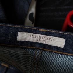 Pre Owned Burberry Brit Indigo Dark Wash Denim Slim Fit Jeans M