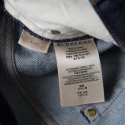 Pre Owned Burberry Brit Indigo Dark Wash Denim Slim Fit Jeans M