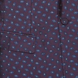 Burberry London Purple Silk Brocade Tailored Blazer XS
