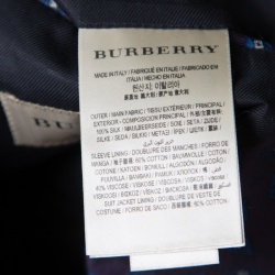Burberry London Purple Silk Brocade Tailored Blazer XS