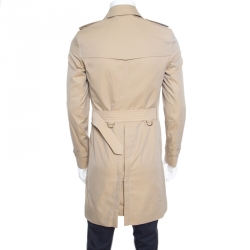 Burberry The Sandringham Beige Belted Long Trench Coat S