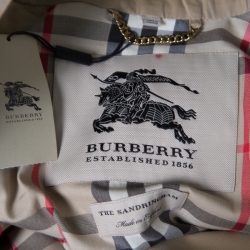 Burberry The Sandringham Beige Belted Long Trench Coat S
