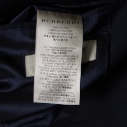 Pre Owned Burberry London Navy Blue Wool Tailored Suit M
