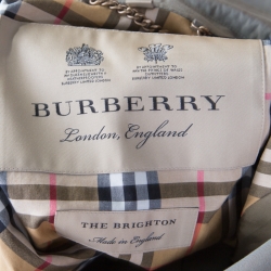 Burberry Chalk Green Cotton Brighton Extra Long Trench Coat 4XL