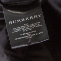 Burberry Prorsum Navy Blue Cotton Double Breasted Belted Trench Coat M
