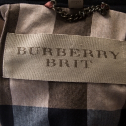 Burberry Brit Black Wool Eckford Double Breasted Coat L