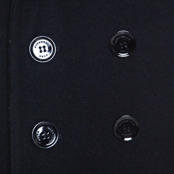 Burberry Brit Black Wool Eckford Double Breasted Coat L