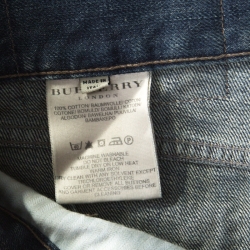 Pre Owned Burberry Dark Blue Regular Fit Denim Jeans M