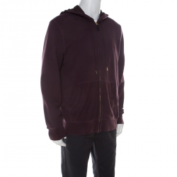 Pre Owned Burberry Brit Purple Cotton Hoodie XXL 