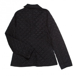 Burberry Black Quilted Nova Check Lined Jacket S
