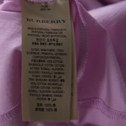 Burberry Mauve Cotton Graffiti Print Long Sleeve T-Shirt M
